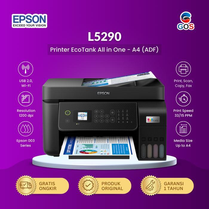 TEREMURAHTERLARIS READY SILAHKAN DIORDER EPSON PRINTER L5290 PRINT SCAN COPY A4 WIFI