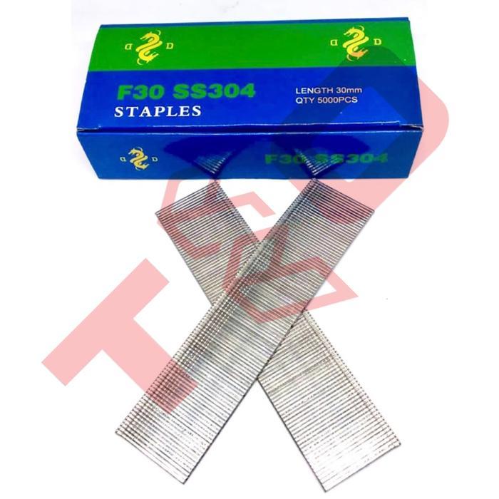 Isi Staples F30 SS 304 - Stainless Merk Double Dragon - Paku Tembak