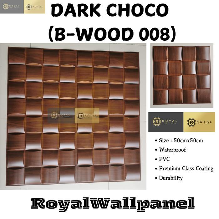 Wallpanel Terbaru Pvc 3D Motif Kayu / Wood / Gold Bronze Terbaik