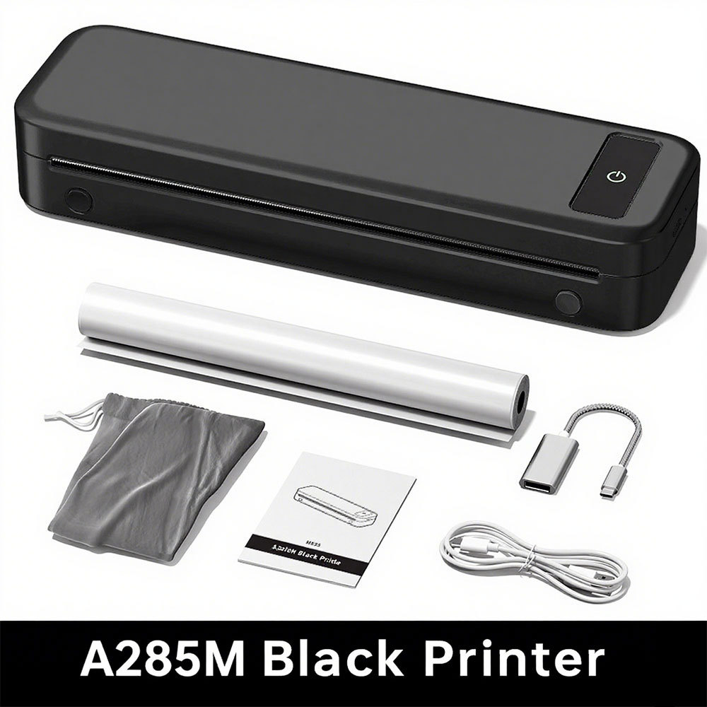 A285M Portable Printer Wireless Bluethooth Inkless Printer Thermal Printer Bluetooth Support A4