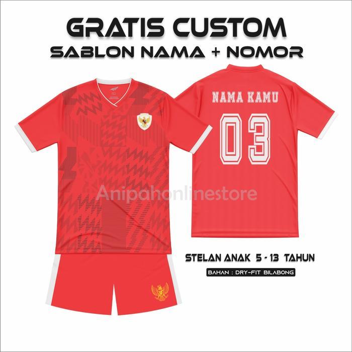 Specs - [ Free Sablon ] Baju Timnas Anak-Anak Stelan Futsal Anak Baju Bola Anak Trending Celana