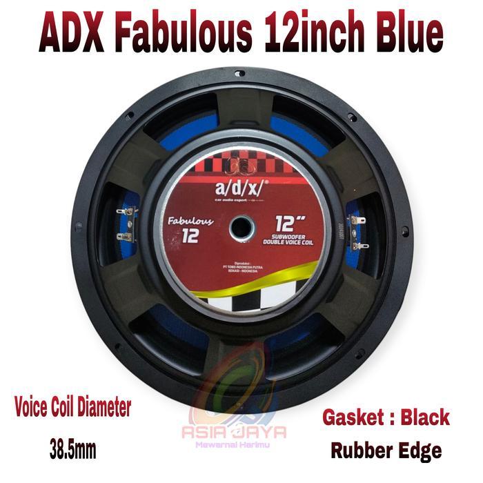 Subwoofer Adx Fabulous 12 Inch Double Coil Biru Bass Black Speaker Terbaik