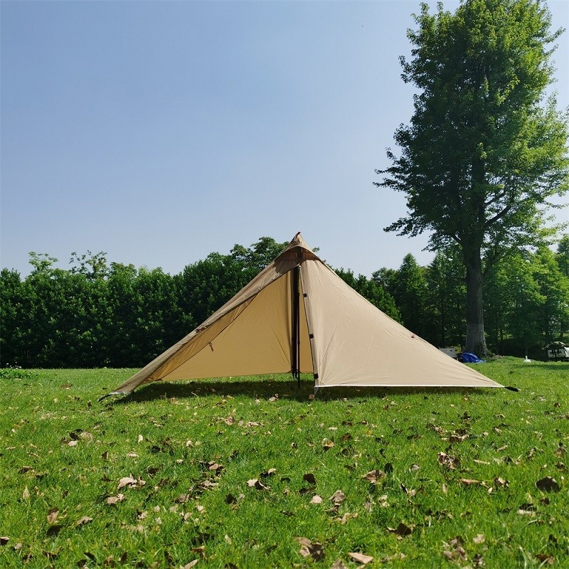 1 Person Hiking Camping Tent Ultralight Rodless Pyramid Tent 4 Season Backpack Tent Outdoor