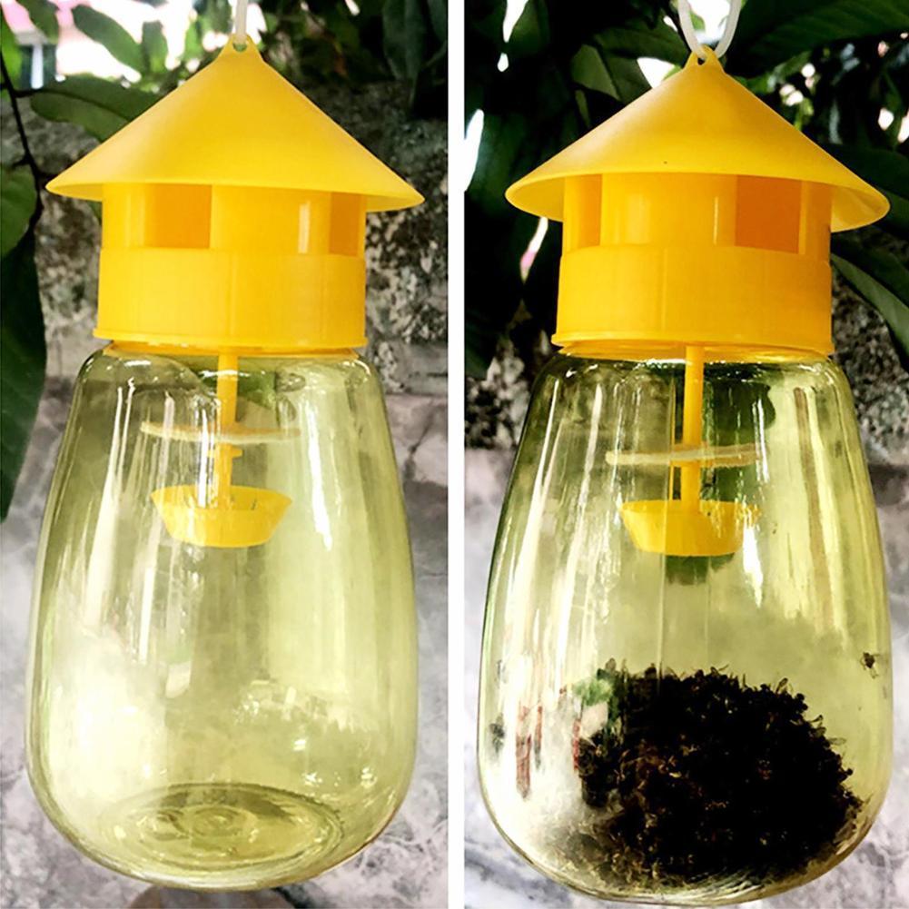 Fruit Fly Trap Killer Yellow Plastic Drosophila Trap Anti Fly Fruit Fly Killer Catcher Orchard Insec