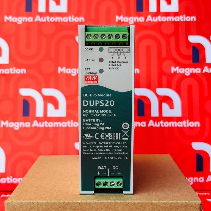 UPS MODUL TANPA PSU 24V DC 20A MEANWELL DUPS20
