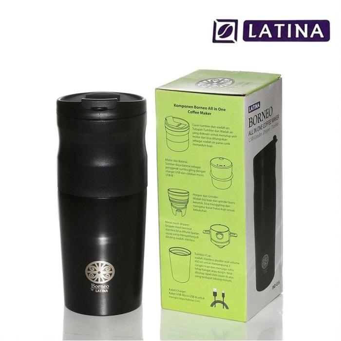 Latina Borneo Set Mesin Kopi dan Penggiling All in One Listrik