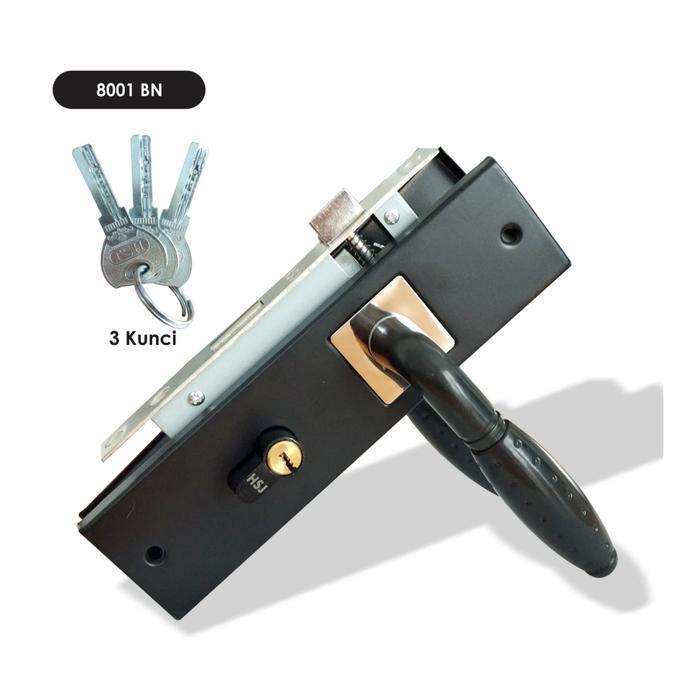 Handle Set Pintu Tanggung / Medium 20Cm Handle Pintu Kotak Hsj 8003 Bn / Handle Pintu Minimalis /