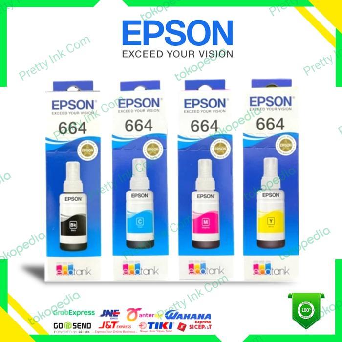 Tinta Epson 664 1SET Black Color For Printer L100 L110 L310