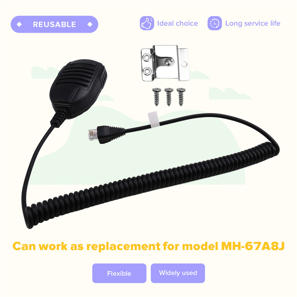 Y19AA Walkie talkie Standard Mobile Mic Speaker For Vertex Yaesu MH-67A8J 8 pin VX-2200 VX-2100