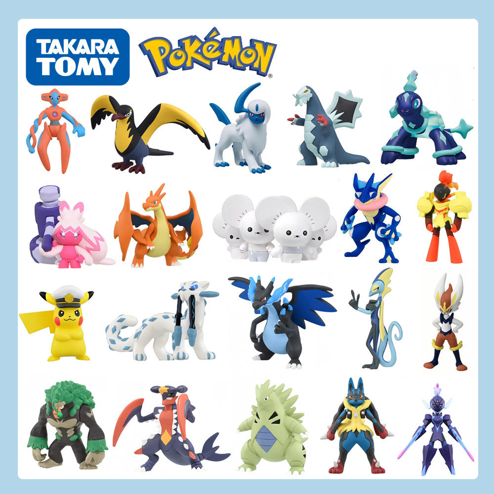 Pokemon Takara Tomy Figure Model Doll Deoxys Maushold Tinkaton Terapagos Salamence Anime PVC Statue