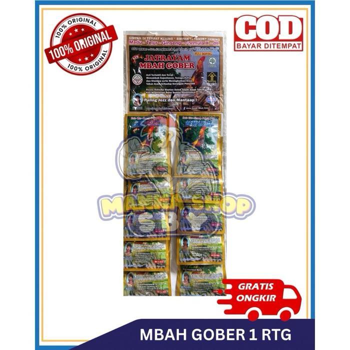 MBAH GOBER Obat Jamu Ayam Petarung Jatrayam MBAH GOBER 1 renteng Original COD Bayar Ditempat Gratis
