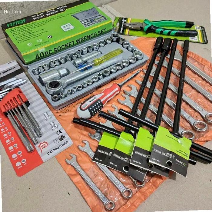 PROMO Paket Kunci Bengkel Motor Lengkap 1 Set / Kunci T Tekiro/Kunci Shock/Pas Ring Set/Tang