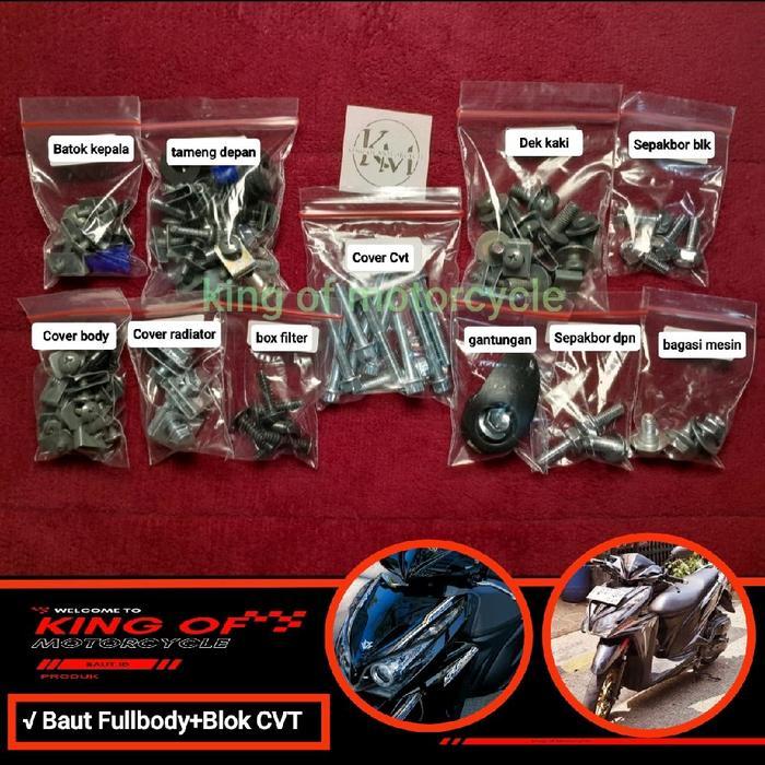 Baut body lengkap Honda Vario Old 125/150 bohlam-baut fullset vario