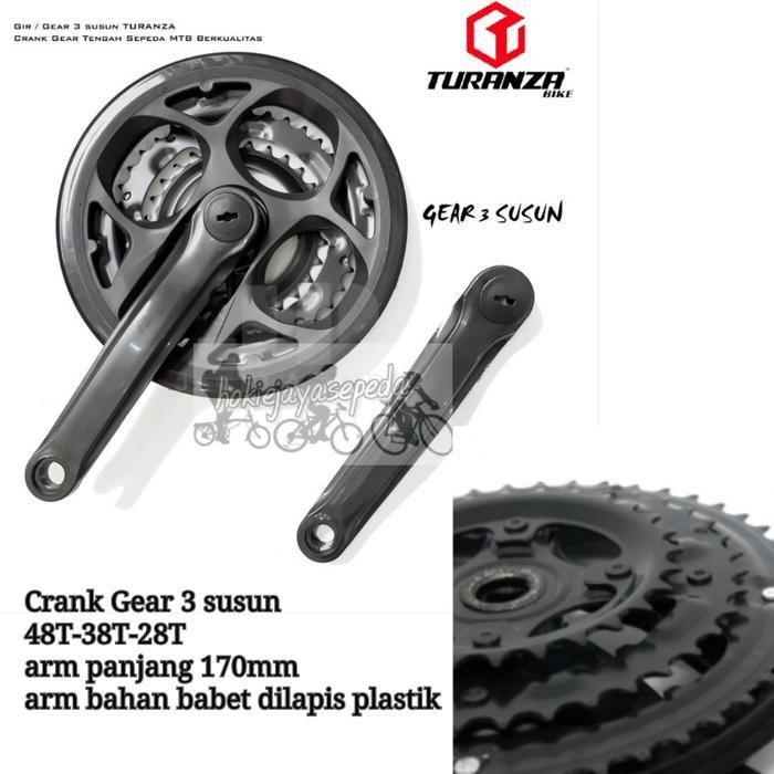 CRANK GIR DEPAN SEPEDA 3SUSUN UNTUK SEPEDA MTB as kotak