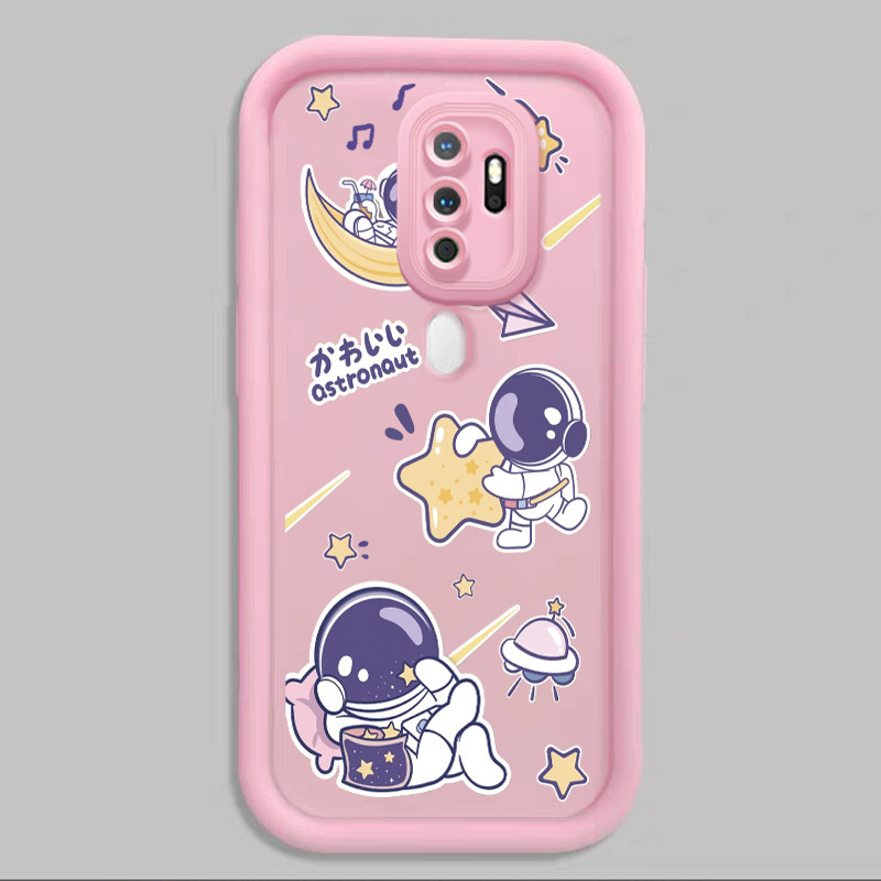 Casing Hp untuk OPPO A5 2020 A9 2020 Case Cartoon Cute astronaut Kasing silikon Cesing kuat Softcase