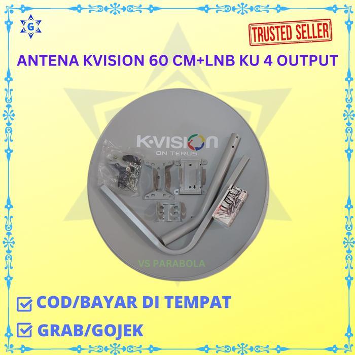 ANTENA KVISION PARABOLA 60 CM + LNB KUBAND 4 OUTPUT