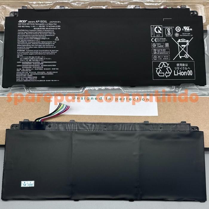 Battery Baterai Acer Spin 5 Sp513-52n AP15O5L Original