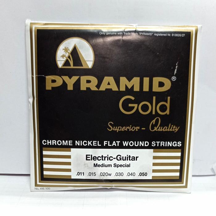 Senar Gitar Pyramid Elektrik Gold Nickel Flat Wound Medium Special