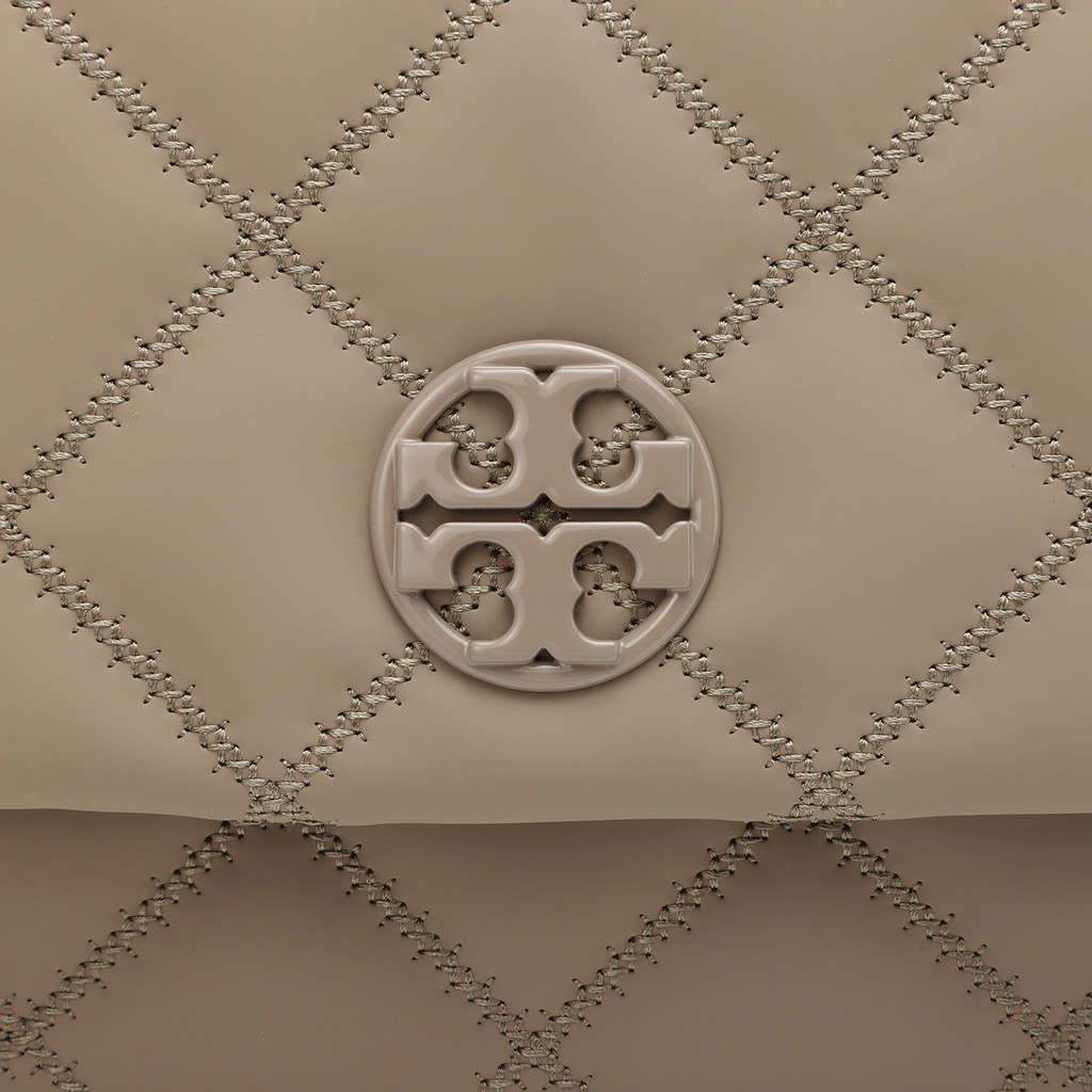 TORY BURCH TB Willa Goatskin Handbags Shoulder Bags Women's Elephant Gray 149682-082