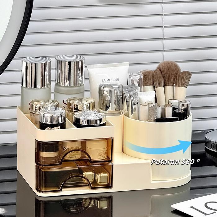 Kotak Penyimpanan Kosmetik Sistem Laci Organizer Kosmetik Multifungsi Tempat Khusus Lipstik & Masker