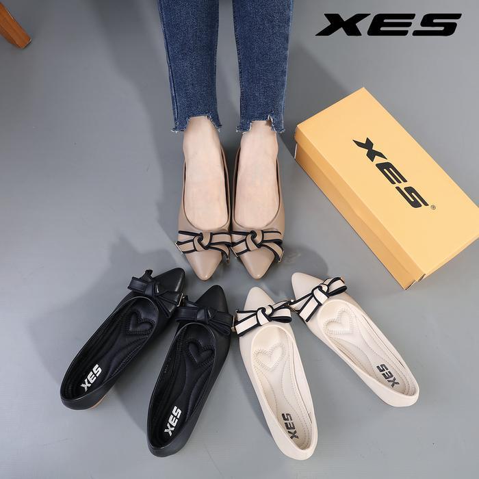 READY XES LFA6 / Sepatu Flat shoes Wanita Import Sepatu Kerja black G00D QU4LITY