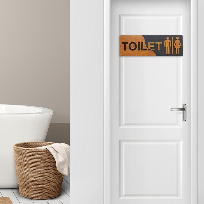 Hiasan dinding kayu aesthetic tulisan kitchen laundry toilet CTKSS02