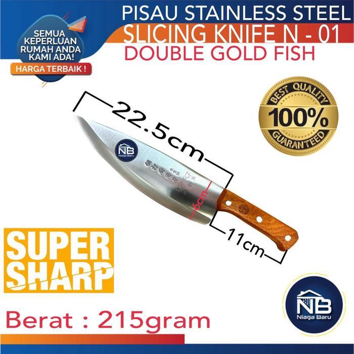Pisau Dapur Stainless Steel Pengiris Sayur Pemotong Knife GOLD FISH