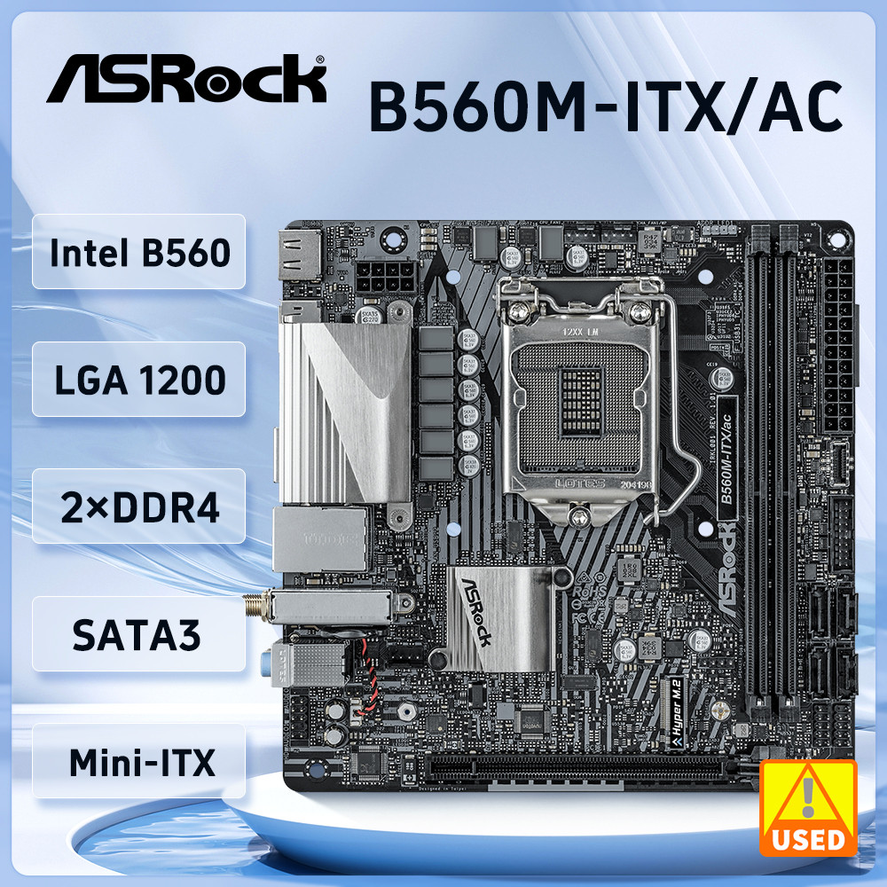 B560 B560M Mini-ITX Motherboard ASROCK B560M-ITX/ac LGA 1200 DDR4 64GB M.2 PCI-E 4.0 support Core