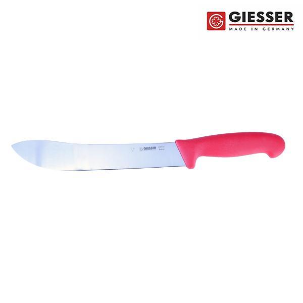 GIESSER BUTCHER'S KNIFE WIDE TIP 24CM - RED HANDLE