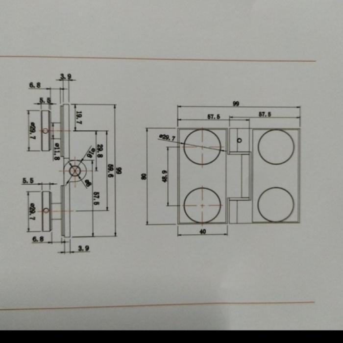 Engsel kubikal toilet ocius OCTA 6