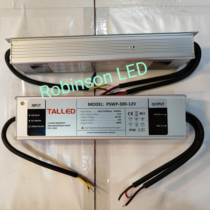 Power Supply 300 W 12 V Waterproof Trafo 300W 12V Talled