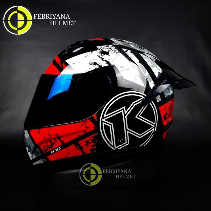 HELM KYT R10 SERI 3 RED PAKET GANTENG Motorcycle