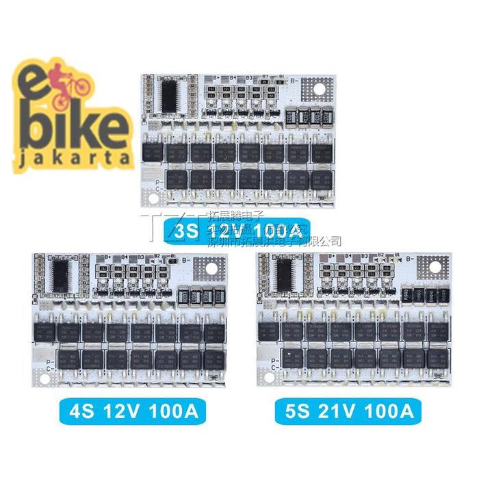 3S/4S/5S BMS 12V 16.8V 21V 3.7V 100A LI-ION