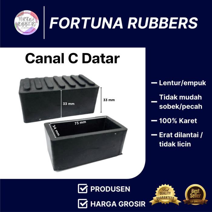 KAKI KARET TANGGA BAJA RINGAN CANAL C DATAR UKURAN 35X75 MM