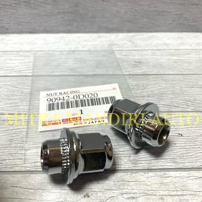 "New" NUT, MUR RACING BAUT RODA TOYOTA YARIS - VIOS - ALTIS - SOLUNA - SIENTA - LIMO ASLI CHROME