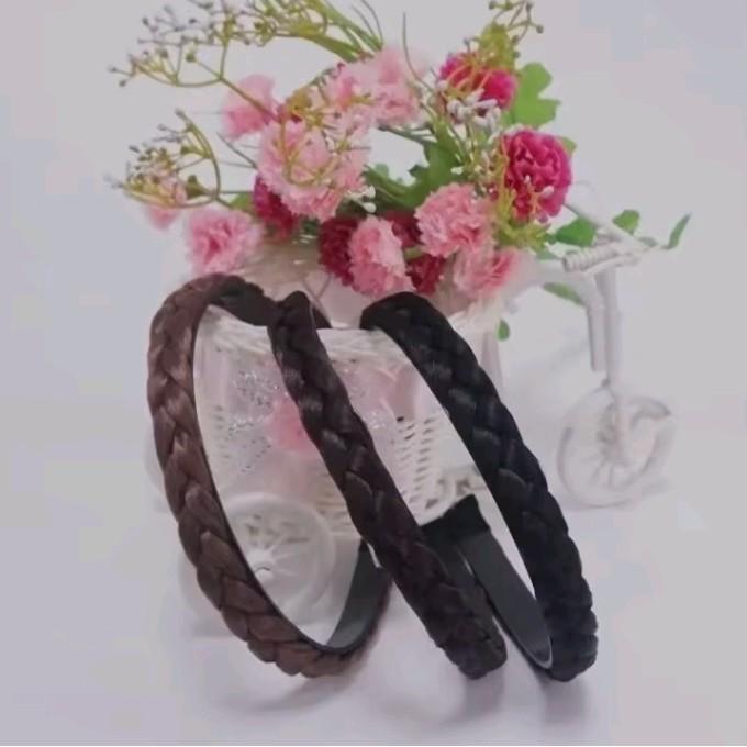 bando rambut kepang Sintetis Sintetis
