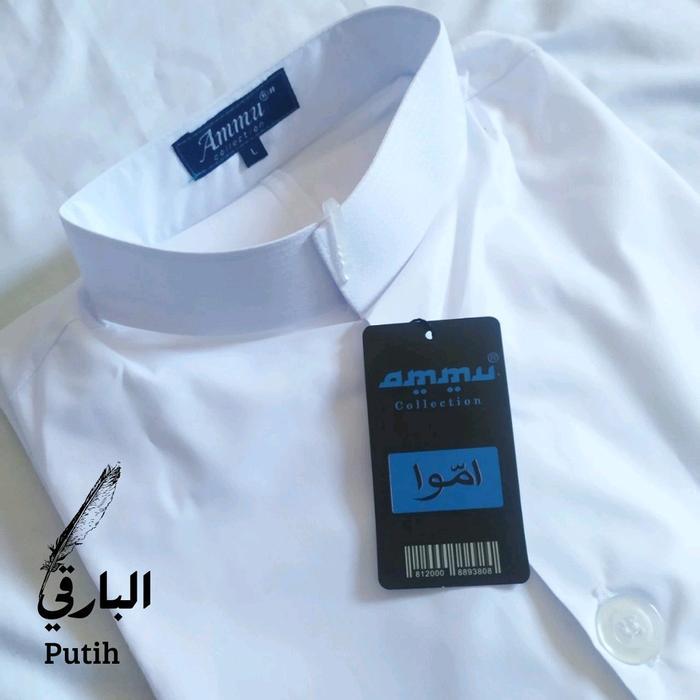 Baju Koko Ammu Busana Muslim Pria Dewasa Putih Original