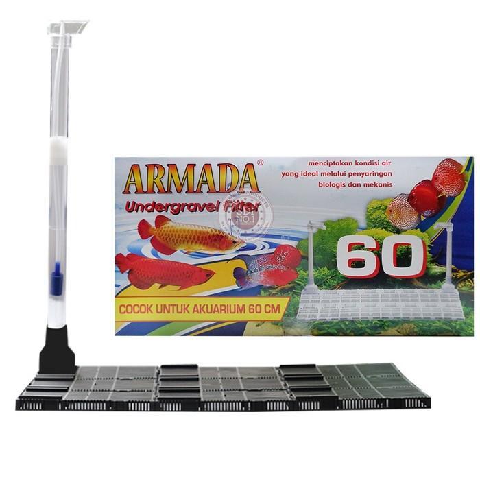 FILTER AKUARIUM AQUASCAPE AKUARIUM UNDERGRAVEL ARMADA 60 CM