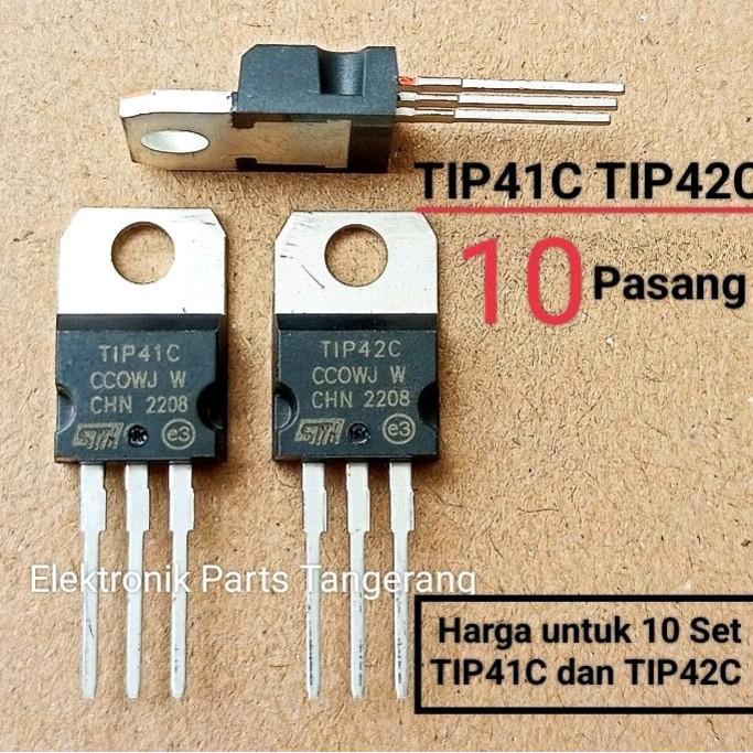 (10 Pasang) Tip 41C Tip 42C Tip41 Tip42 Tip 41 Tip 42 Transistor Tip 41C Transistor Tip 42C Best