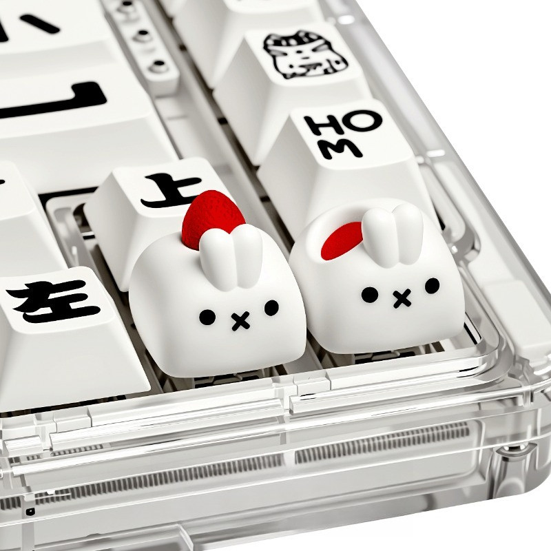 Cute Animal Keycaps Custom Resin Keyboard Keycaps Anime Cartoon Chibi Artisan Key Caps for