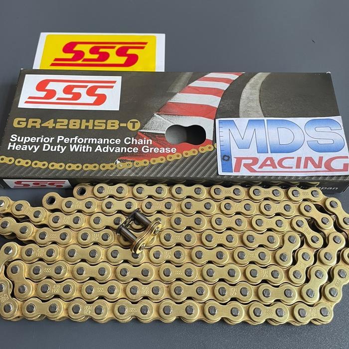 Rantai SSS 428 Hsbt Gold / rantai motor hsbt 428 130L Motorcycle