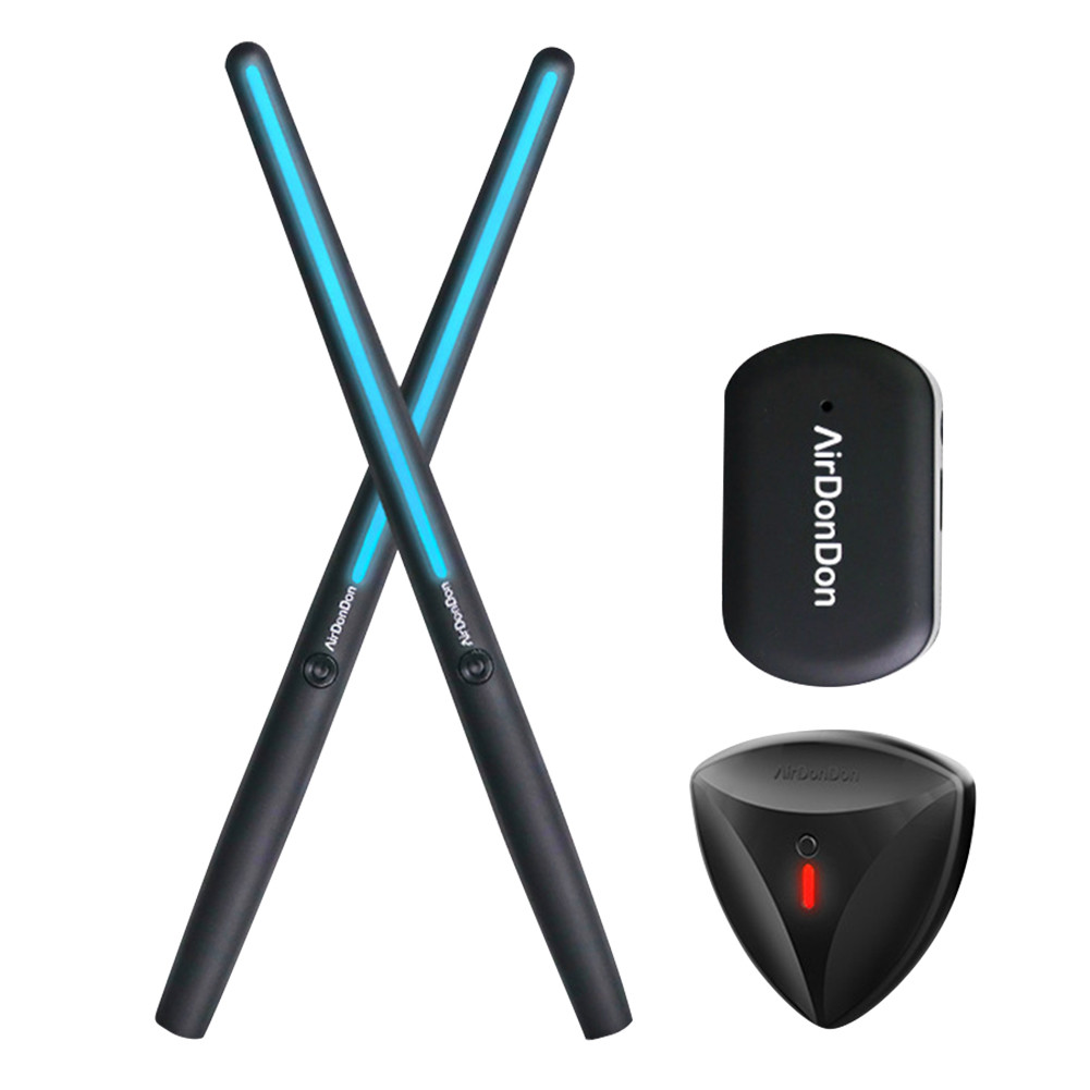 Portable Air Drum Set Air Drum Foot Sensor Bluetooth-Compatible Air Drum Adapter Virtual Drum Sticks