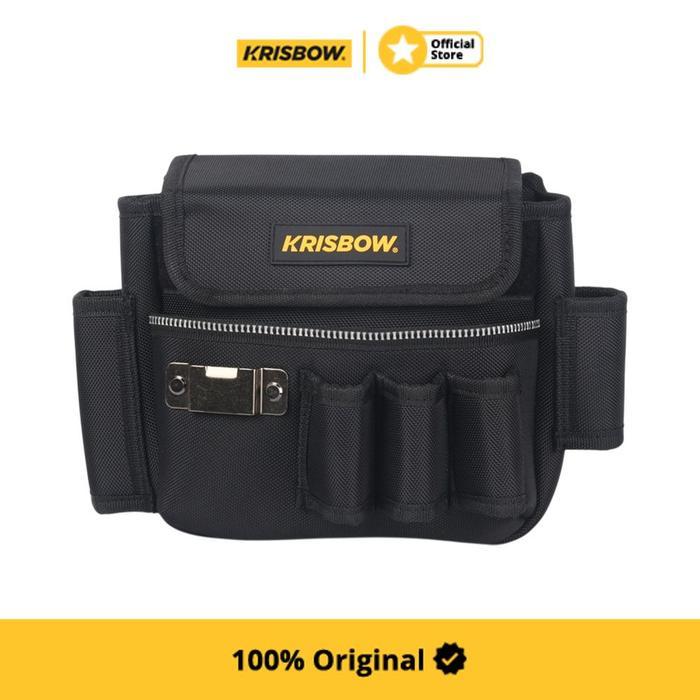 Krisbow Pouch Perkakas 2 Kompartemen - Hitam Tool Bag Tool Pouch