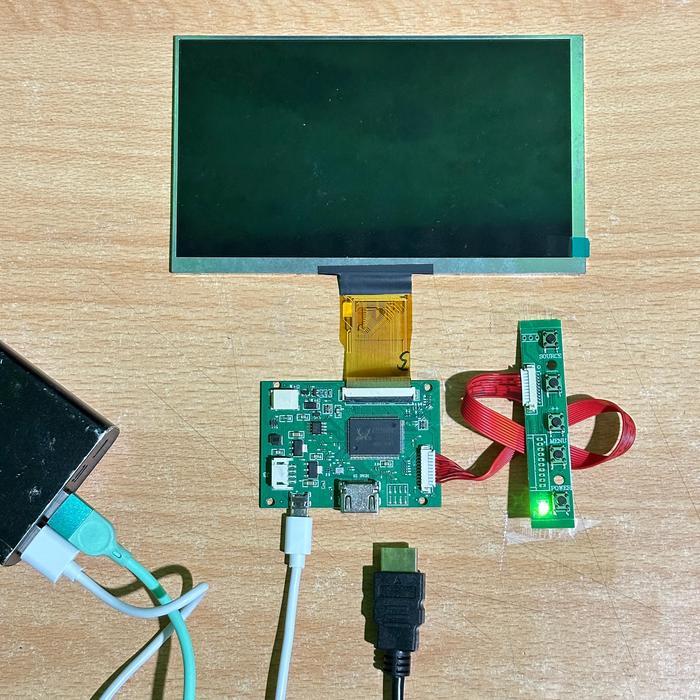 Board Controller Untuk Layar LCD Tablet Resolusi 1024x600 TTL 50Pin HDMI 5V 2A