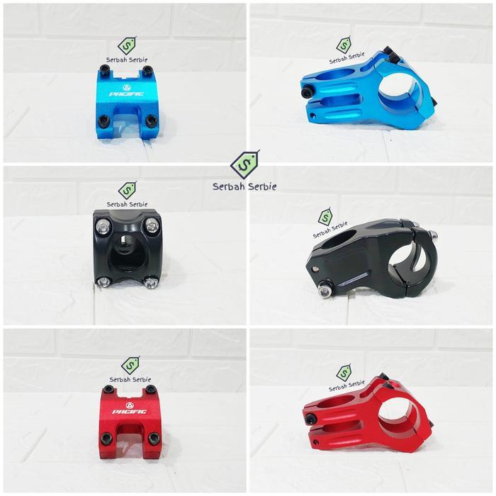 HANDLE STEM OVERSIZE 31.8 HEAD 32MM SEPEDA ALLOY KEPALA TIANG STANG MERAH BIRU HITAM BMX MTB GUNUNG