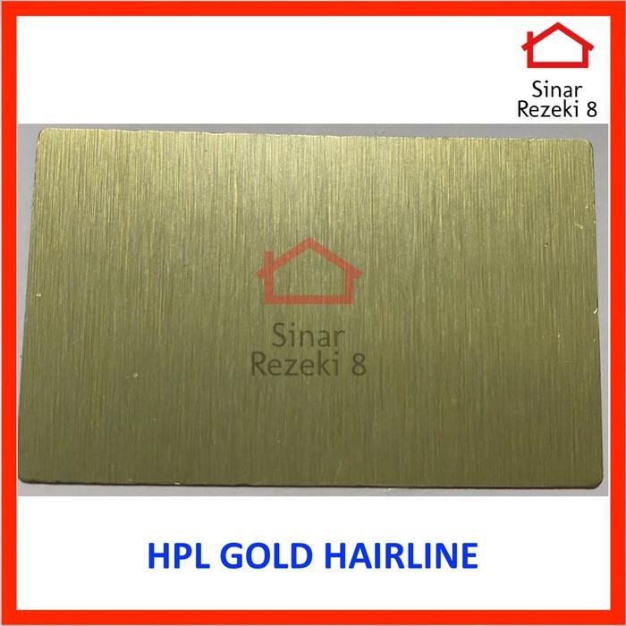 HPL GOLD Hairline / Brush High Pressure Laminate .