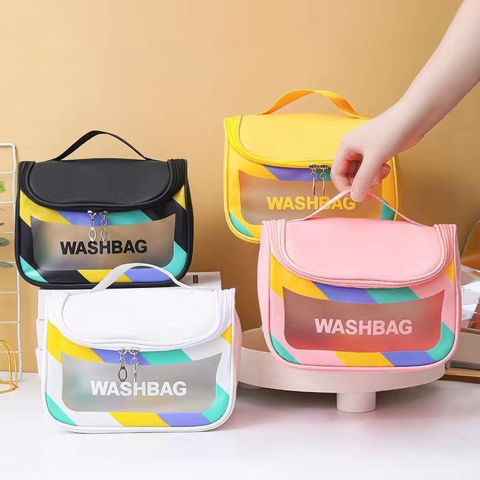 BISA COD T5473 Tas Kosmetik Besar / Pouch Makeup Jumbo / Make up Transparan / Tas Kosmetik
