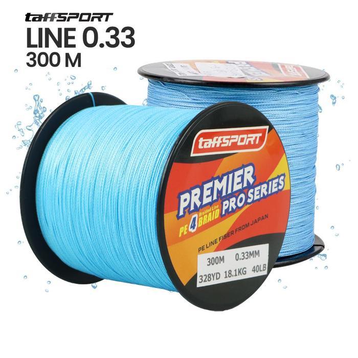 Senar Benang Tali Pancing Pe Braided 300M 0.33Mm - Blue