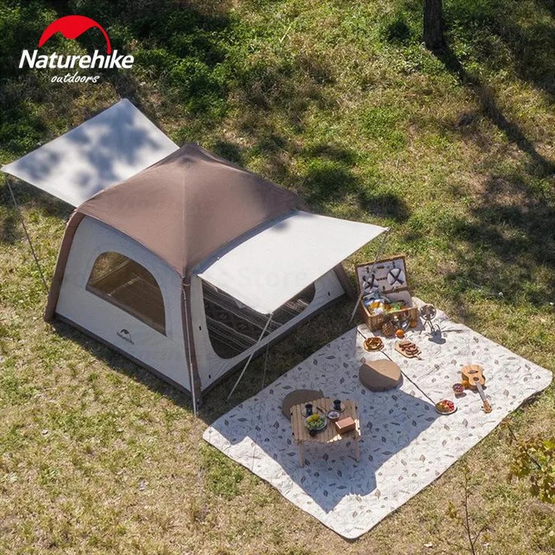 Naturehike ANGO Inflatable Air Tent 150D Oxford Cloth 3 Persons Tent Quickly Set Up Air Camping Tent