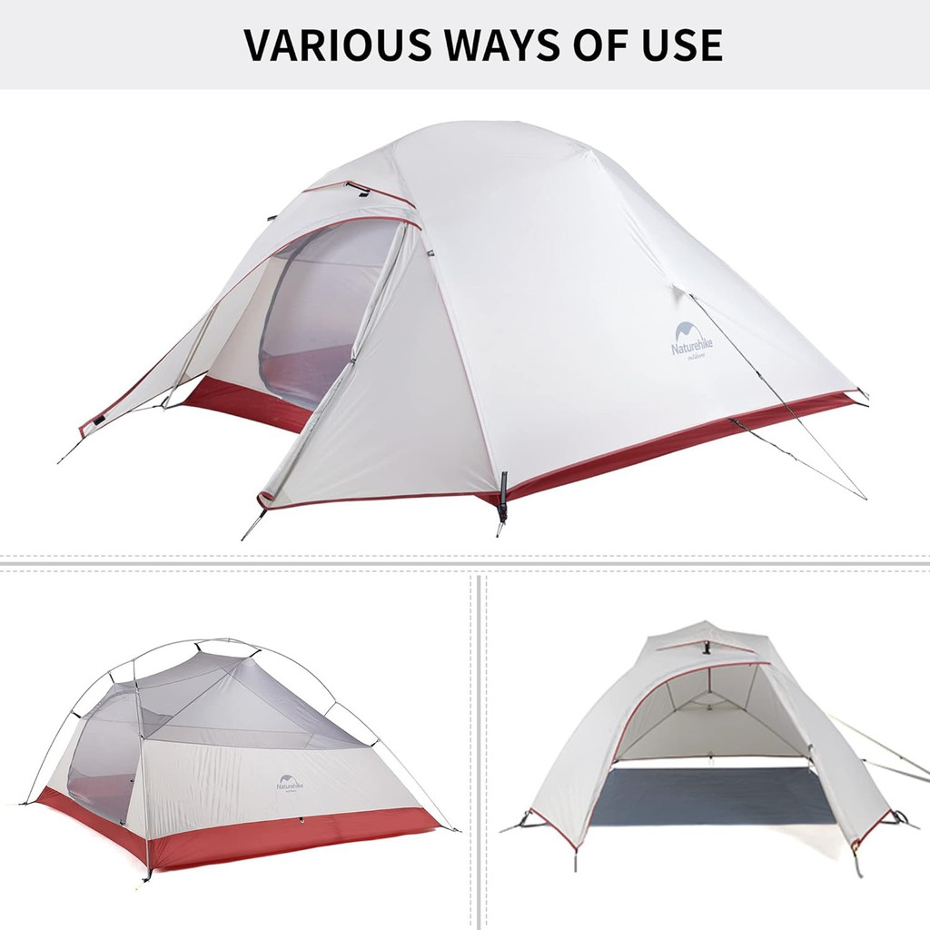 Naturehike Cloud Up 3 Ultralight Tents 3-4 Person Camping Hiking Traveling Tent Lightweight Portable